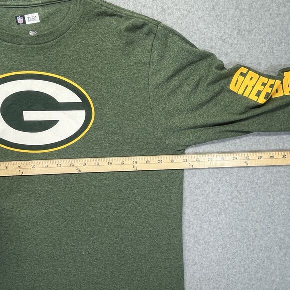 Green Bay Packers Long Sleeve T-Shirt Mens Large L Pullover NFL Football 2717 - Picture 7 of 9